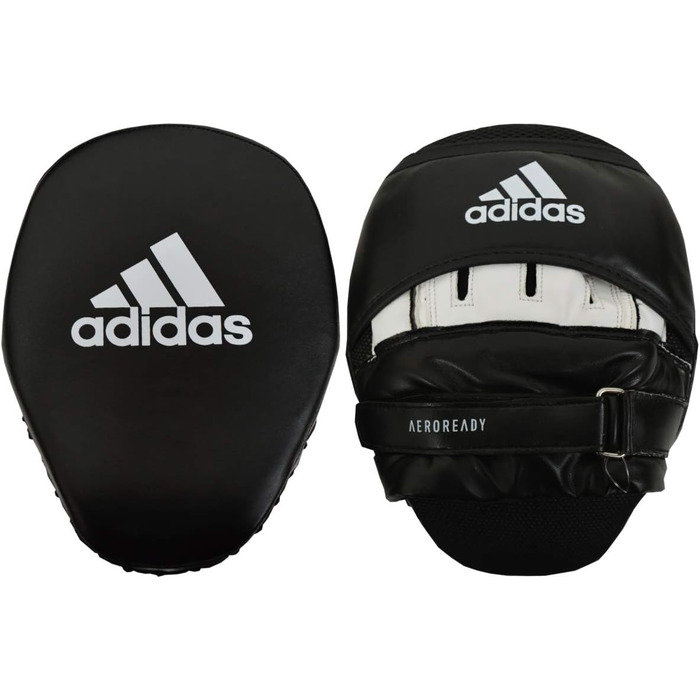 adidas Лапи для боксу вигнуті, пара, універсальний розмір 26x18x9 см, чорні/білі, для тренувань