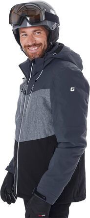 Killtec KSW 45 Mn - чоловіча/жіноча куртка для катання на лижах з капюшоном та снігозахистом, темно-антрацитова