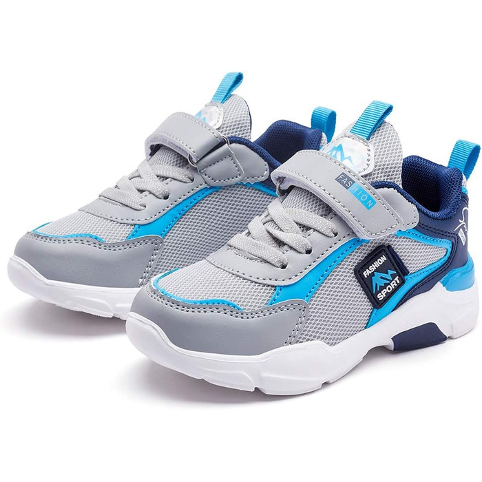 Дитячі кросівки для дівчаток та хлопчиків. Легкі, дихаючі, спортивні кросівки для занять спортом, фітнесу, бігу та ходьби. Унісекс, розмір 36 EU, блакитні.