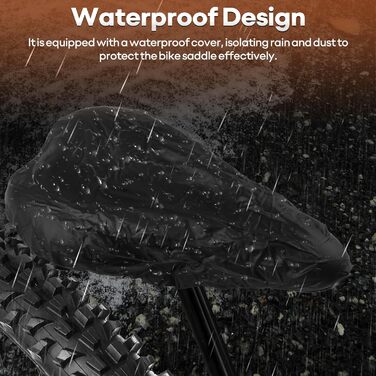 Гелевий велосипедний сідло MSDADA для жінок та чоловіків, водонепроникний, помаранчевий