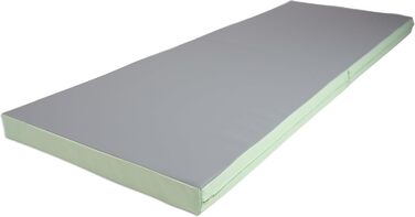 Складаний гімнастичний мат Jeflex 200x70x8 см, зелено-сірий, для фітнесу та дитячої кімнати, портативний, Німеччина