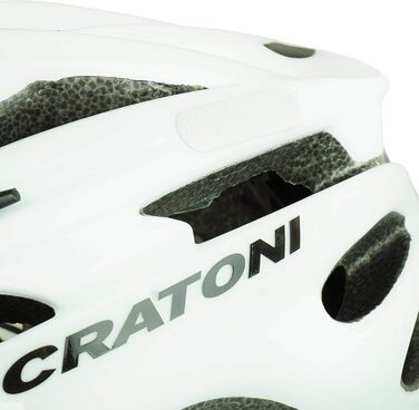 Велосипедний шолом Cratoni Pacer S-M, білий матовий з рефлектором, універсальний