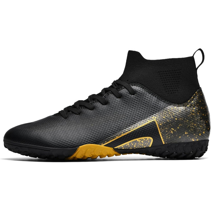 Бутси для футболу: чоловічі, жіночі, дитячі. Підходять для штучного газону, залу, тренувань. AG, FG, TF. Розмір 39 EU, чорний (2309t Tf)