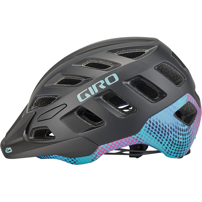 Велошолом Giro Radix для жінок, All Mountain MTB, матовий чорний/бірюзовий, 2022