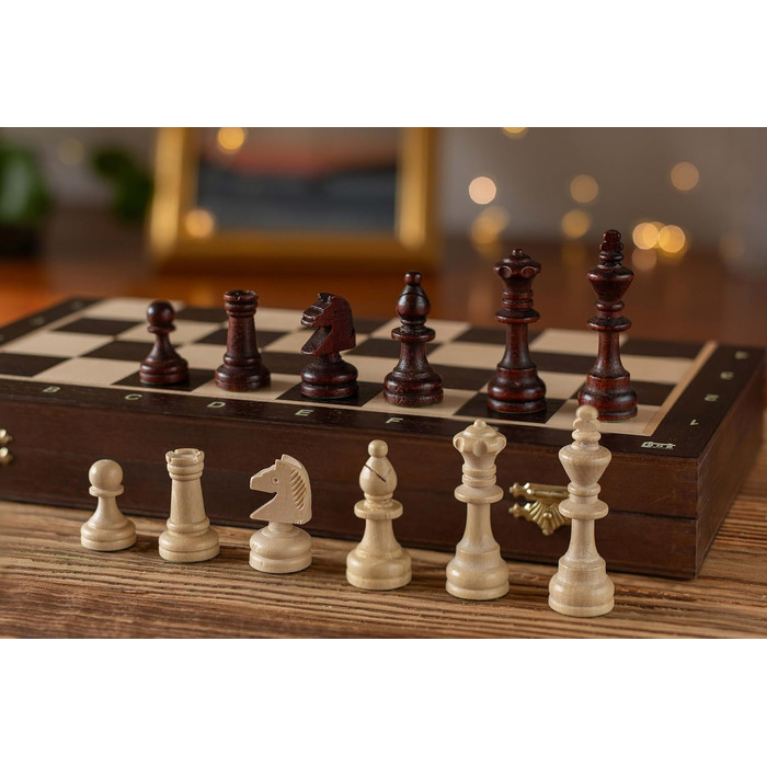 Набір шаховий турнірний Großartig NO.6 | Master Of Chess | Шахове поле 54x54 см з горіха та ясену | Набір шахів Staunton з дерева, преміум-якість