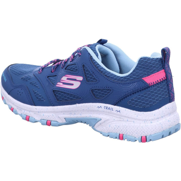 Кросівки Skechers блакитні з сіткою та шкіряними вставками, рожева окантовка (39.5 EU)