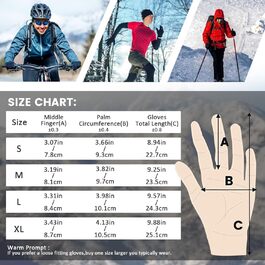 Зимові рукавички LERWAY з сенсорним екраном, чорні, для чоловіків та жінок, неслизькі, вітронепроникні, для спорту, бігу, їзди, гірського велосипеда, альпінізму, походів, водонепроникні (Чорний)