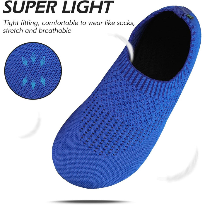 Чоловічі та жіночі аквашузи SAGUARO для плавання та відпочинку на природі, швидковисихаючі, розмір 37-47 EU (46/47 EU, Saphir)