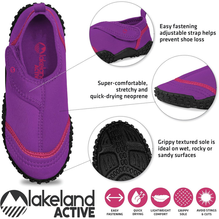 Водні черевики для хлопчиків Lakeland Active Seathwaite, розмір 24 EU, фіолетовий