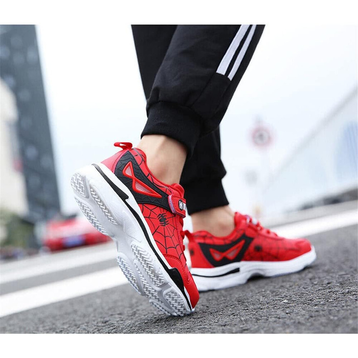 Дитячі кросівки Kinder Spinne для бігу та баскетболу, спортивне взуття для хлопчиків, розмір 27-39 EU (32 EU, червоний)