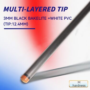 OKHEALING Більярдний кий: карбонове обхватною, 19 oz, 58 дюймів (147 см), 12.4 мм, Unilock, для гри в пул