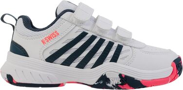 Тенісні кросівки K-Swiss Kinder Court Express 2 Strap White Stargazer Neon Blaze (29 EU)