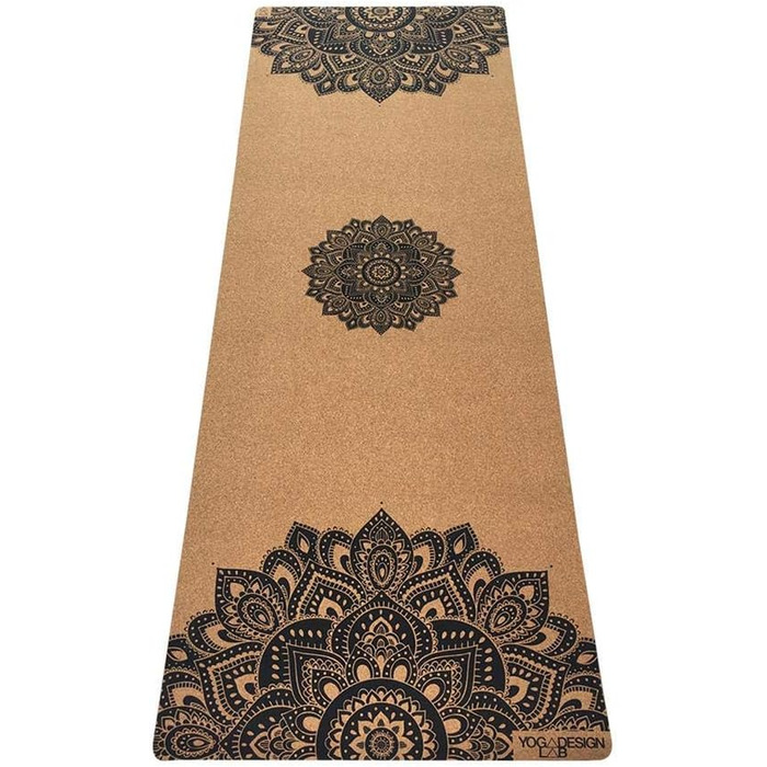 Йога-мат Yoga Design Lab з корку, екологічний, для хот-йоги, бікрам, аштанга, преміум якість, з ременем для перенесення