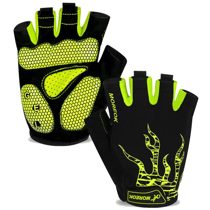 Велоперчатки Radhandschuhe (унісекс, жовті, XXL) з гелевими вставками SBR 5мм, дихаючі, для MTB, шосейних велосипедів