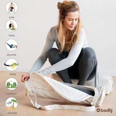Сумка для йоги Bodhi ASANA з бавовни Maharaja Collection, для килимка та аксесуарів, різні розміри, з зовнішніми кишенями