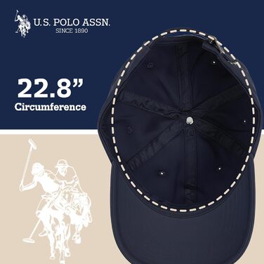 Кепка-бейсболка U.S. Polo Assn. з логотипом Pony, 100% бавовна, регульована, темно-синя