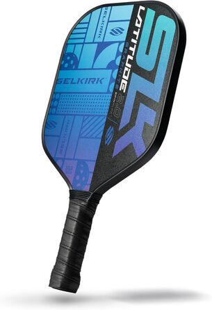 Падл для піклболу SLK Latitude 2.0 G4, графіт, технологія Rev-Core+, SpinFlex, синій, для контролю та потужності
