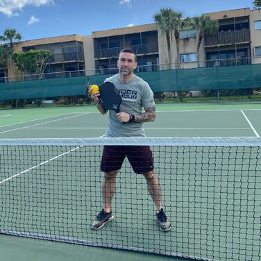 Набір ракет для піклболу Pro, 2 шт., 3K карбон, 16 мм, USAPA, чорно-коричневий