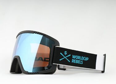 Гірськолижна маска HEAD Contex Pro 5K для лиж та сноуборду, унісекс, UV400, антифог, синя, розмір L