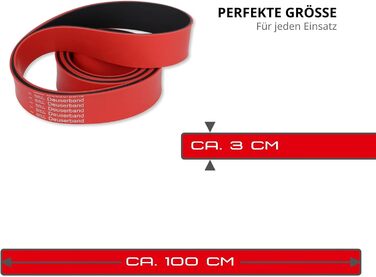 Фітнес-гумка Widerstandsband для силових тренувань, йоги, фітнесу, з натурального каучуку, нековзна, виготовлена в Німеччині (Deuserband + Türanker)