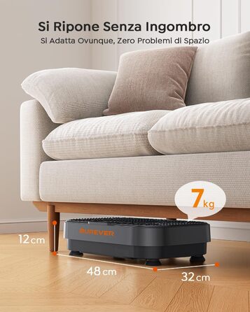 Платформа вібраційна Burever 150W з пультом, 99 рівнів інтенсивності, 5 програм, для масажу ніг, тренувань та формування м'язів, з резинками