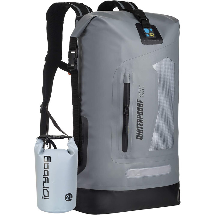Водонепроникний рюкзак IDRYBAG Dry Bag 20L/30L/40L: для подорожей, каякінгу, сірого кольору