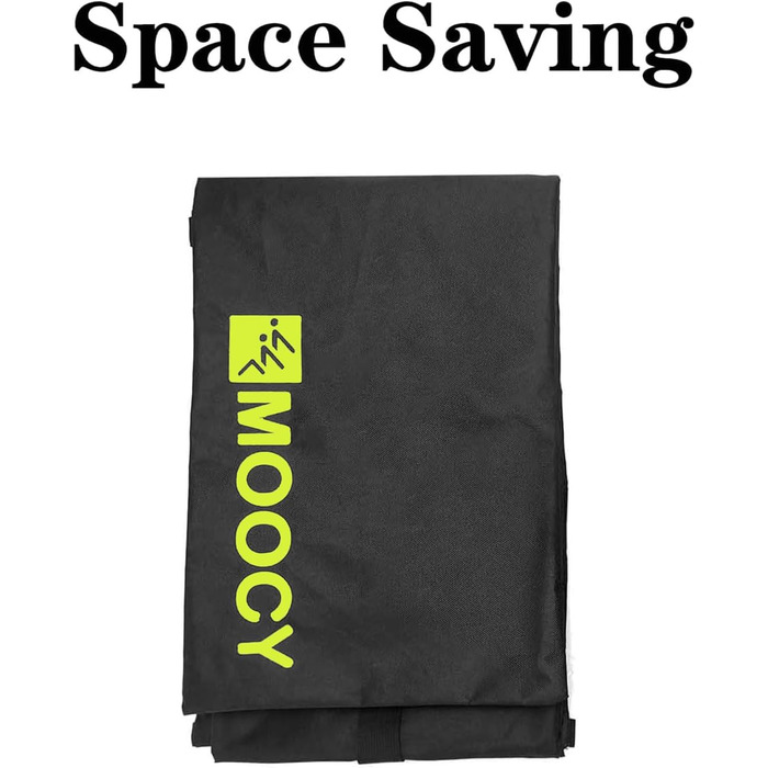 Сумка для лиж MOPHOEXII MOOCY: для перевезення ліж в авіаперельотах, підходить для лиж до 200 см, чорна з зеленим кантом