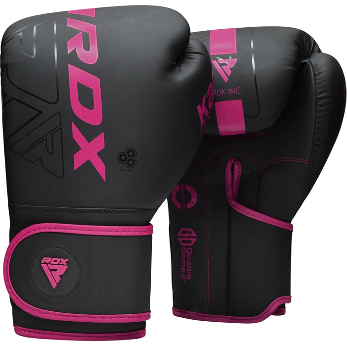 Боксерські рукавички RDX KARA з Maya Hide шкіри для Муай Тай, кікбоксингу, MMA, спарингів та тренувань, чоловічі та жіночі, чорні, 8-18oz
