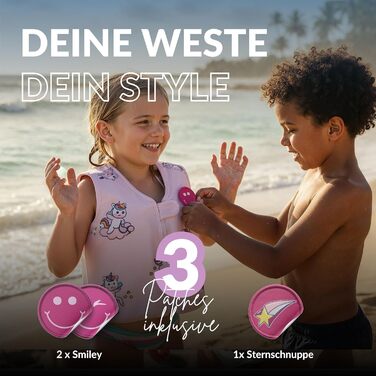 Дитячий рюкзак NOARD Kinder Schwiweste з 40+ нашивками для персоналізації, різні дизайни та розміри, 15–30 кг, 2–6 років, сертифікований EN 13138-1:2021 для безпечного навчання ходьбі, Siply green (L, Fantasy Friends)