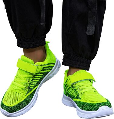 Дитячі спортивні кросівки для залу та фітнесу, зелені, розмір 40 EU, на липучці