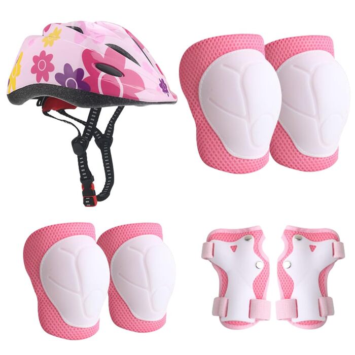 Набір захисту для дітей: наколінники, налокітники та шолом для роликів, велосипеда та самокату (3-10 років)