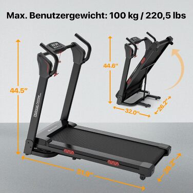Бігова доріжка Mobvoi Home 3HP з нахилом 15%, Bluetooth, LED-дисплей, 25 програм, для дому, фітнесу та тренувань, легка збірка