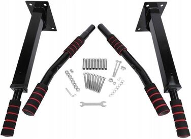 Климмер на стіну ASATO® 4-в-1 – до 200 кг, турнік з дип-станцією, сталь, 95 см, для дому