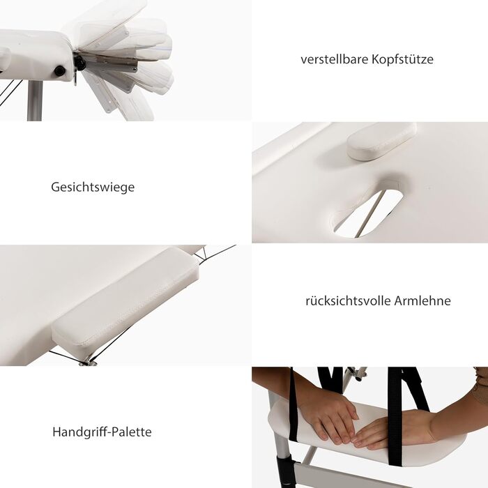 Масажний стіл Costway з алюмінієвого сплаву 70 см, 2-рівневий складний масажний стіл з сумкою, знімні підголовник та підлокітники, регульована висота для фізіотерапії та масажу