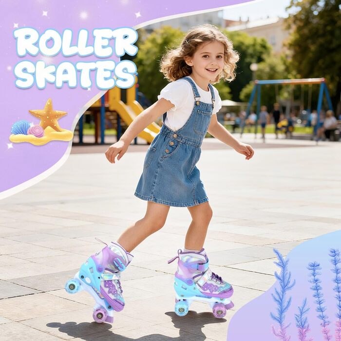 Дитячі ролики PUMVEX з регулюванням розміру, 8 світлових коліщаток, для дівчаток та хлопчиків, ідеальний подарунок на Новий рік та день народження