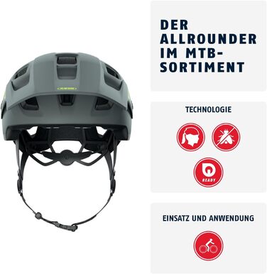 ABUS MoDrop – міцний велосипедний шолом MTB з вентиляцією, універсальний, регулювання розміру