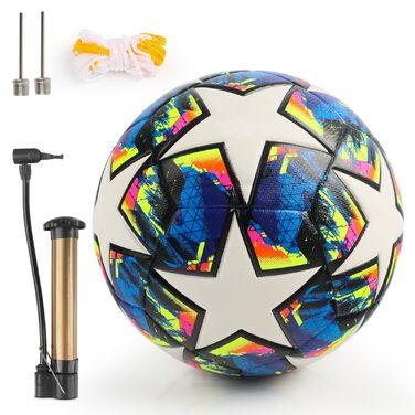 Футбольний м'яч Champions FootBall розмір 5 для дітей та дорослих - ідеальний подарунок для фанатів, гри та тренувань