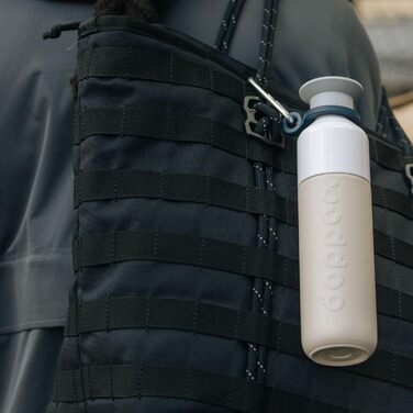 Термос Dopper Insulated Gentle Grey 350 мл – двошаровий, нержавіюча сталь, не протікає, зберігає тепло до 9 годин, холод до 24 годин, для води, кави, чаю