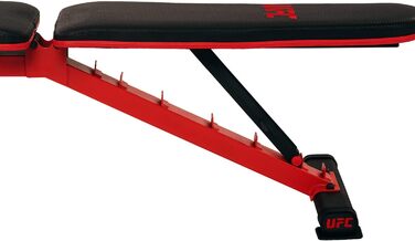 Складана багатофункціональна атлетична лава UFC FID з опорою для ніг, регульована, витримує до 363 кг