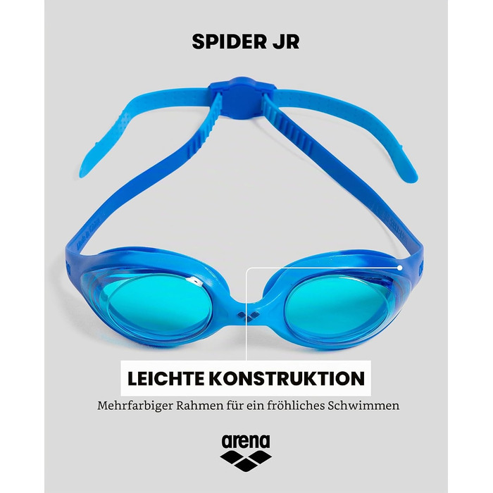 Окуляри для плавання ARENA Spider Junior Mirror - рожево-сірі, дзеркальні лінзи, дитячі