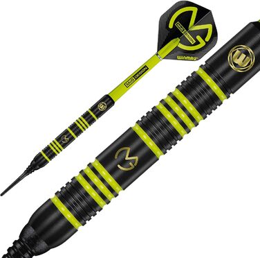Дарти WINMAU Michael Van Gerwen MvG Ambition Professional (латунь) з пір'ям та стрижнями, сталеві та м'які (20 г)