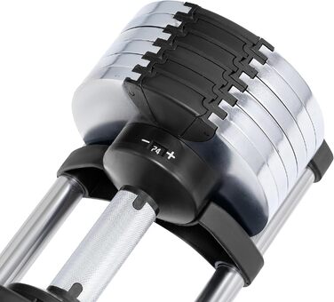 Регульована гантель - гантель з підставкою, компактна гантель для жінок та чоловіків, тренування та фітнес вдома, 6 рівнів ваги 2-24 кг