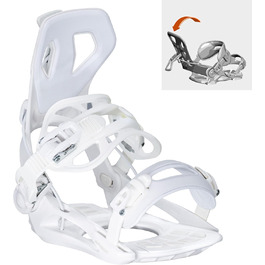 Зв'язки для сноуборду Airtracks Master W Pro ME Fastec™ System - білі, розміри S, M, L, XL (41-44)