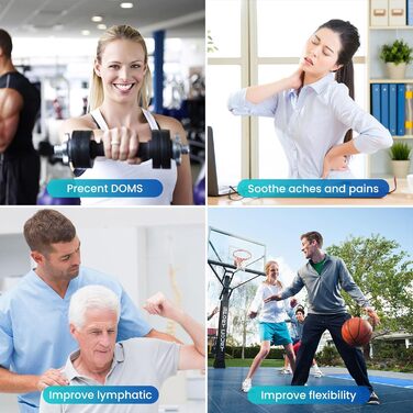 Масажер для м'язів, електричний фасціальний пістолет з 30 швидкостями та 30 насадками для глибокого масажу шиї, плечей та спини