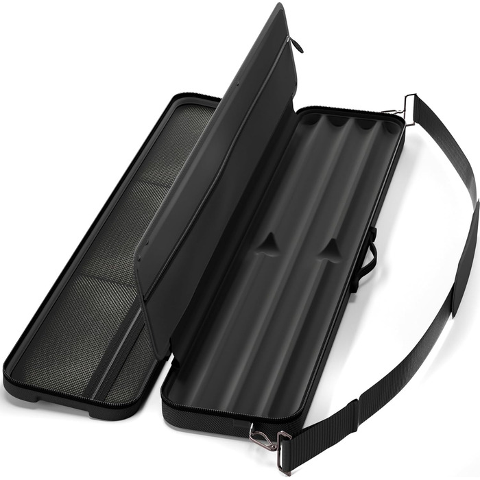 Чохол для більярдних київ Casemaster Parallax Guard 2x2, на 2 повні киї (2 батти/2 шафти), міцний поліестер 600D Oxford, чорний