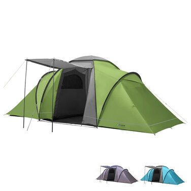 Намет Portal Outdoors Beta 6: просторий 2-кімнатний зелений намет з сумкою для зберігання