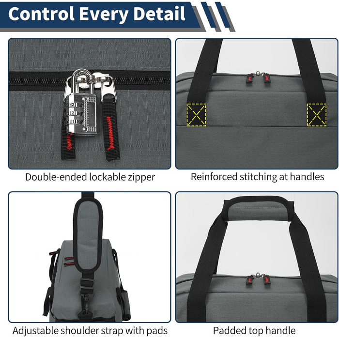 Спортивна сумка маленька з відділенням для мокрого - 35x20x20 см, ручна поклажа, міні-дупель-сумка з кількома відділеннями для спорту, відпочинку, коротких подорожей (темно-сірий)