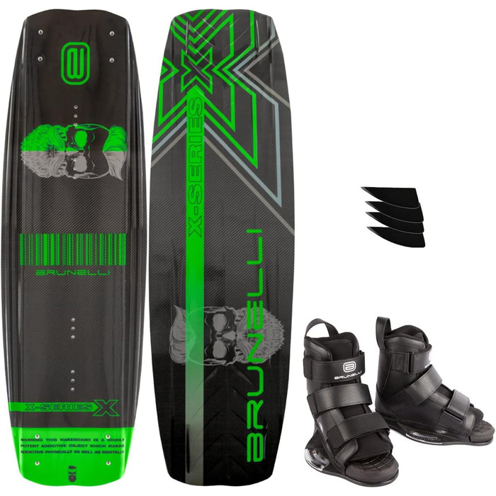 Вейкборд Brunelli Carbon 138 см з кріпленнями XL (43-47)