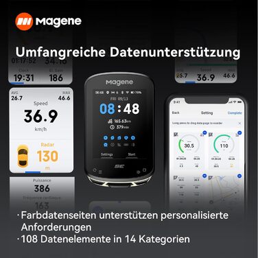 Велокомп'ютер Magene C506SE GPS бездротовий з навігацією, 2.4