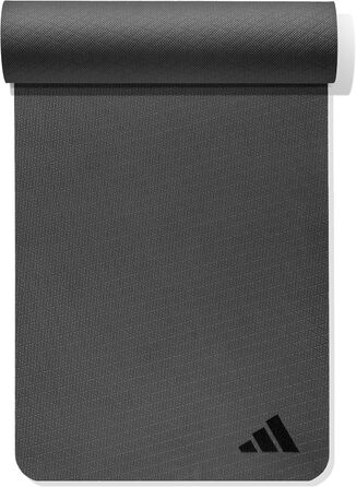 Йога-килимок Adidas 6 мм, протиковзкий, з перероблених матеріалів, без ПВХ (176 x 61 см), чорний